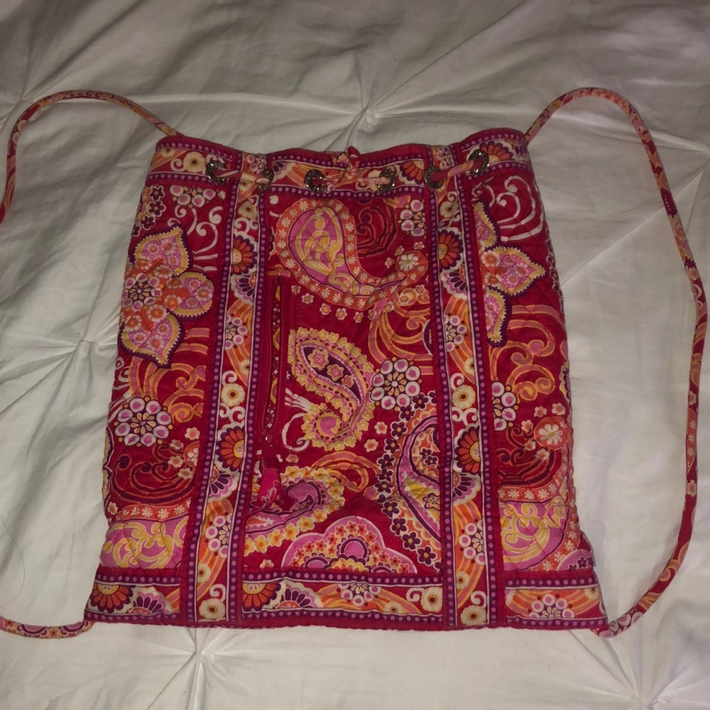 Vera Bradley String Back Pack In Raspberry Fizz - image 1